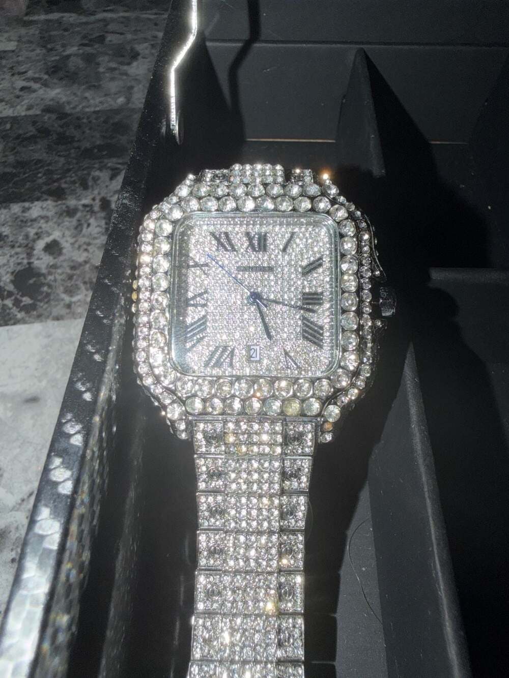 Mossianite watch ( Passes diamond tester)